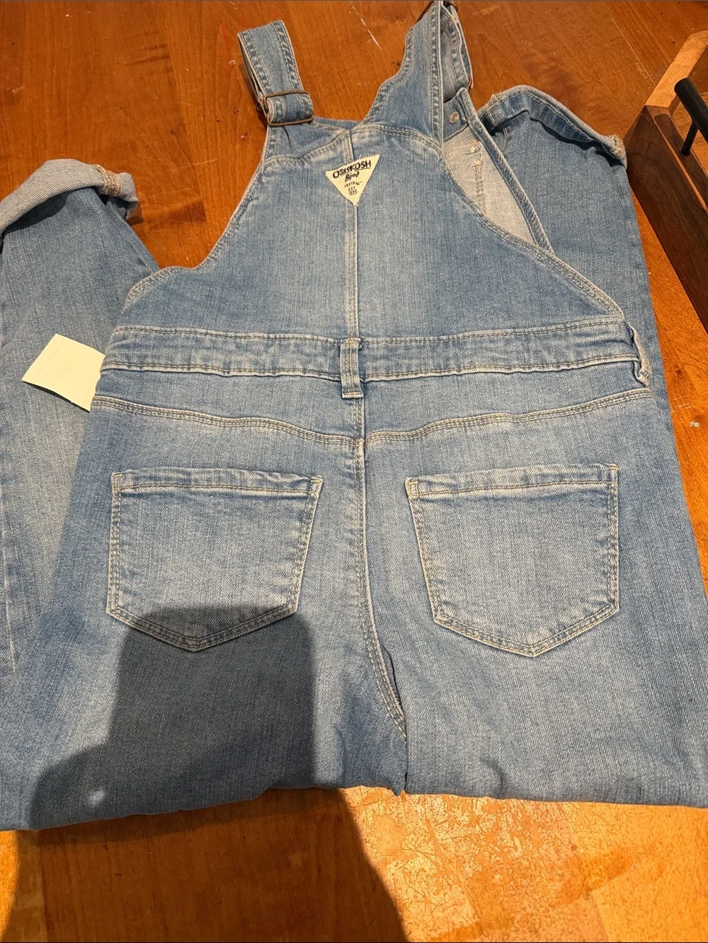 OshKosh B'gosh Light Blue Denim Girls' Overalls with Front Pockets